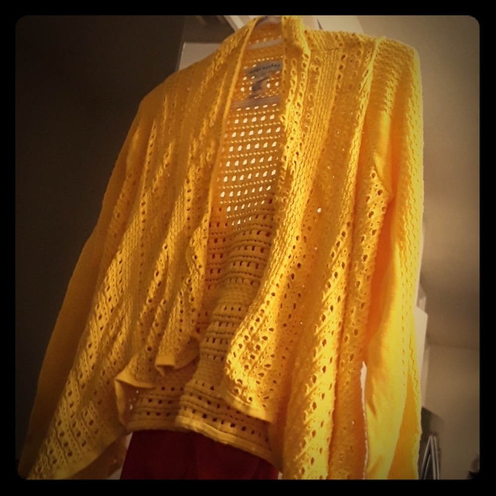 Bright Yellow Cardigan